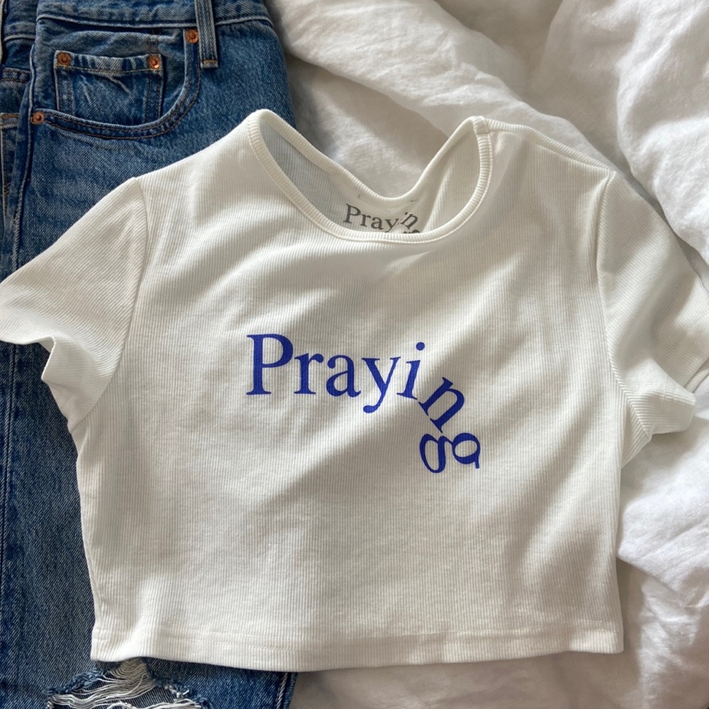 Praying baby tee